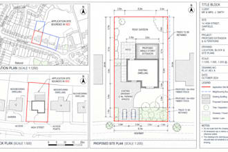 prepare UK planning drawings, location plan, block plan and site plan