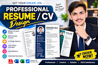 do a simple professional CV resume and resume formatting service