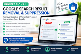 remove or suppress negative personal information from google search results