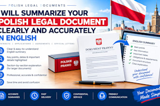 summarize your polish legal document clearly and accurately in english