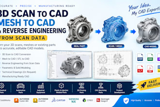 3d scan to cad mesh to cad and reverse engineering from scan data