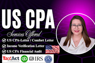 us CPA letter, comfort letter, income verification attestation letter, CPA audit