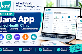 setup jane app allied health clinic booking charting online payments insurance