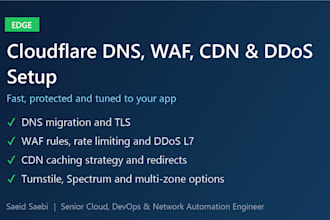 set up cloudflare dns waf CDN and ddos protection for your domain