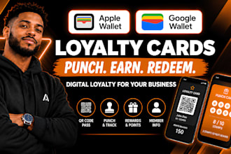 create apple wallet google wallet digital loyalty card qr code punch card reward