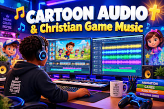 compose christian cartoon audio and video game  music for kids animation