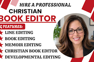 be christian book editor for developmental editing proofreading memoir novel
