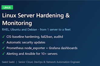 harden your linux servers and set up prometheus and grafana monitoring