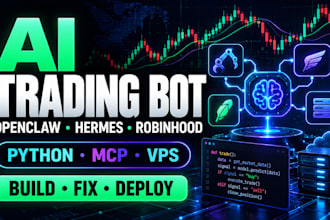 build ai python trading bot openclaw hermes agent and robinhood mcp