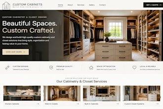 design squarespace cabinet maker website custom cabinetry closet designer site