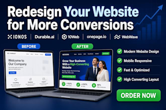 redesign ionos website design durable ai 10web onepage webwave builder