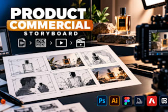 product commercial storyboard, product ads, launch videos and brand campaigns