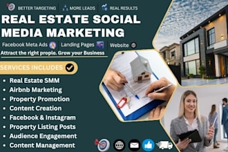 be your real estate smm and airbnb property social media marketing manager