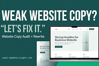 audit and rewrite your website copy for clarity and conversions