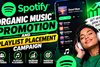 do organic music promotion and playlist placement campaign