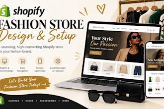 design a professional fashion clothing shopify store