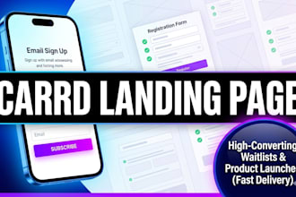 design a high converting carrd landing page for your waitlist or launch