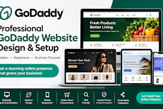 design godaddy website setup godaddy store
