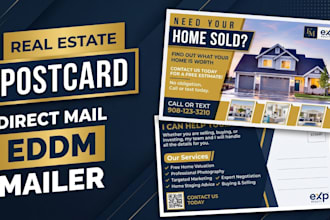 do editable real estate usps complaint eddm postcard, direct marketing mailer