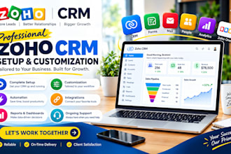 setup zoho crm, zoho one, zoho books, zoho sites, zoho people, zoho creator