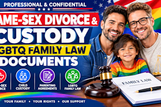 draft same sex divorce, custody and lgbtq family law documents