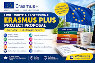 help you write a professional and successful erasmus plus project proposal