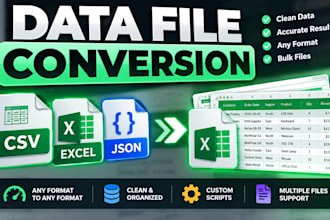 convert CSV excel json and structured data files