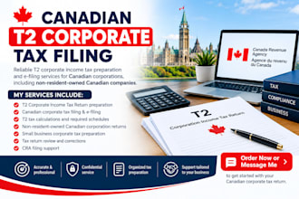 prepare and file your canada tax t2 tax return corporate tax