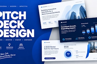 design professional business presentation or sales pitch deck