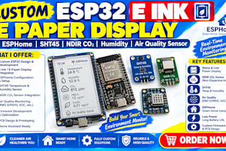 do custom esp32 e ink e paper esphome sht45 ndir co2 humidity air quality sensor