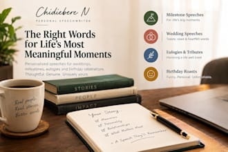 write a heartfelt eulogy or celebration of life speech