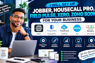 set up jobber housecall pro field pulse xero zoho books for your business