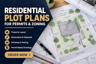 draw architectural site plans and plot plans
