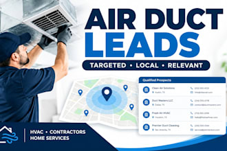 generate air duct leads hvac leads contractor leads plumbing leads roofing leads