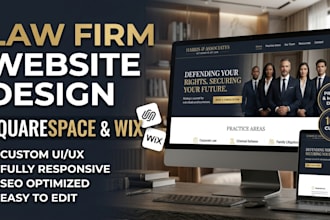 design a squarespace or wix law firm attorney legal website