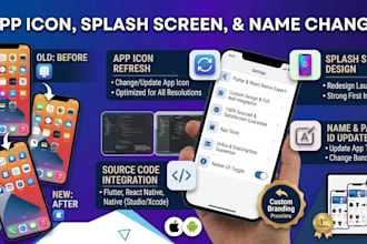 change app icon and splash screen for android and ios
