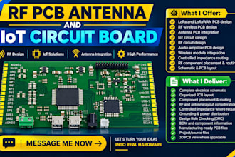 design lora rf wireless pcb, antenna pcb board, wideband, and iot circuit board