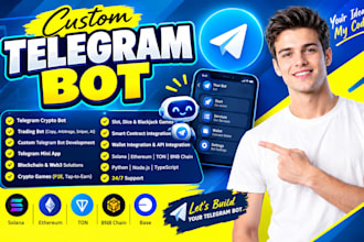 custom telegram bot, telegram crypto bot, crypto game, slot, dice blackjack game