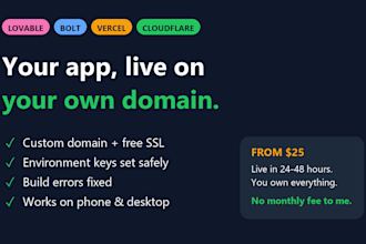 deploy your lovable or bolt app to your own custom domain