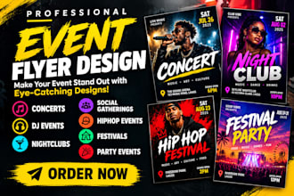 design concert dj nightclub social gathering  hiphop festival party event flyers