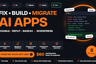 fix build migrate wordpress lovable ai website replit ai webapp claude supabase