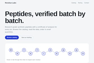 build a research peptide website peptide store on woocommerce
