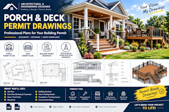 create porch deck plans and permit drawings for your project