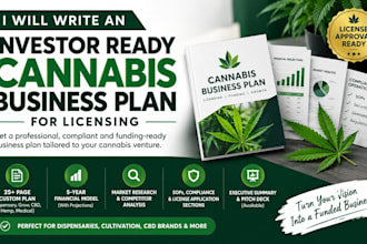 write investor ready cannabis business plan for licensing