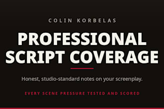 provide professional studio grade script coverage