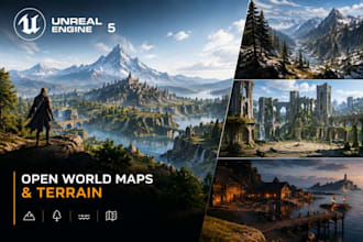 create unreal engine 5 landscapes, terrain and open world maps