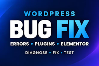 troubleshoot wordpress errors, plugin conflicts, and elementor issues