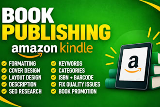 amazon kindle book promotion ebook marketing formatting, book publishing