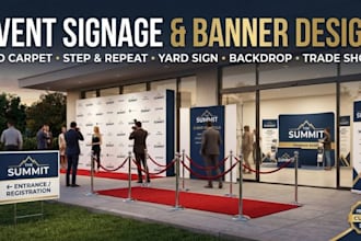 custom step and repeat banner yard red carpet event backdrop trade show banner
