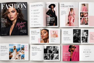 design a fashion magazine and editorial lookbook